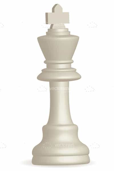 King black and white chess piece Royalty Free Vector Image