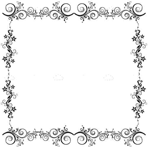 simple black and white border designs