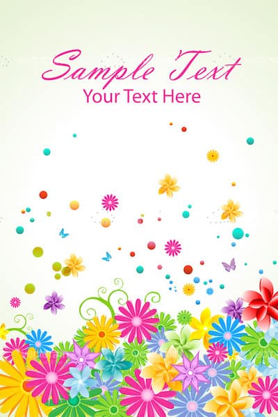Floral Background in White and Green - Vectorjunky - Free Vectors, Icons,  Logos and More