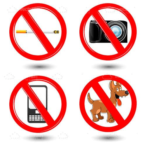 Not Allowed Signs - Vectorjunky - Free Vectors, Icons, Logos and More