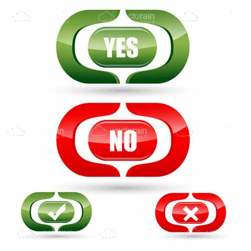 Yes and no - Vectorain - Free Vectors, Icons, Logos and More