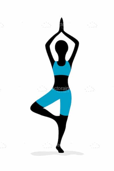 Yoga pose silhouette Royalty Free Vector Image