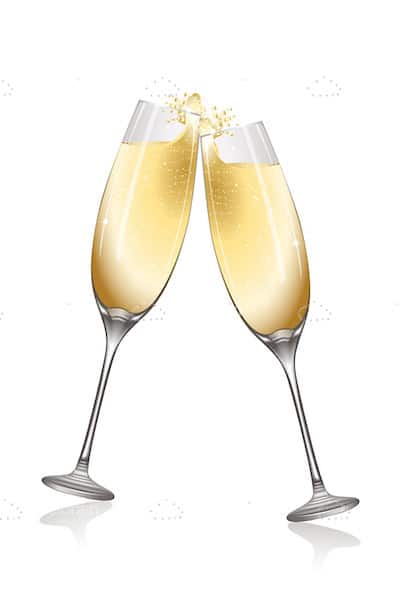 champagne glasses toast