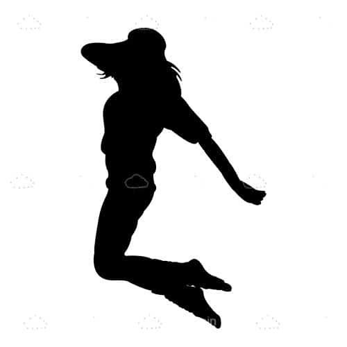 dancing girl silhouette free vector