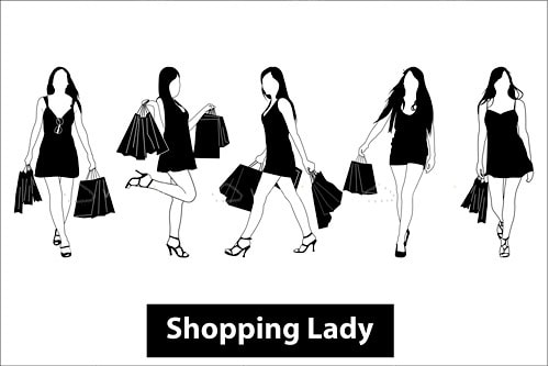 shopping silhouette
